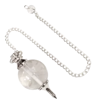 Pendule sphère Cristal de Roche 4cm