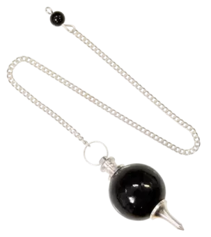 Pendule Sphère Obsidienne Noire 4cm