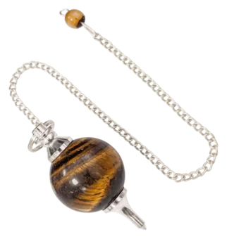 Pendule sphère Oeil de Tigre 4cm