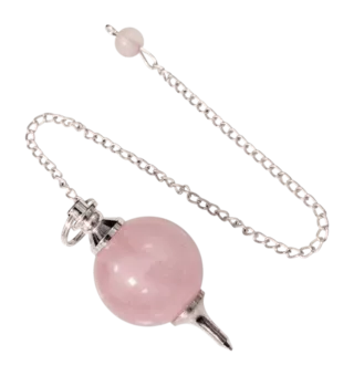 Pendule Sphère Quartz Rose 4cm