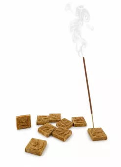 Porte-encens en terre cuite avec motif x 10pcs