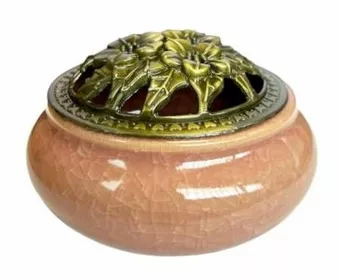 Porte Encens Céramique Pêche 10cm