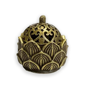 Porte Encens Métal Boule Lotus 4 cm