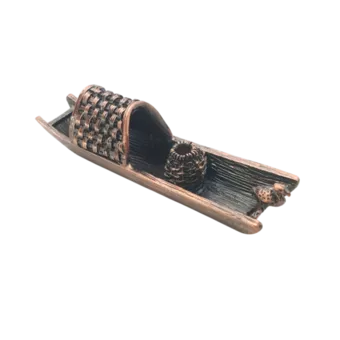 Porte Encens Métal Bateau Cuivré  9.5 cm