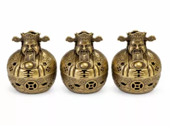 Brûle-encens Dieu de la richesse 4 cm – Lot de 3