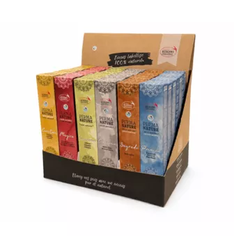 Présentoir Encens Perma-Nature Ecocert Fair Trade 42 pcs