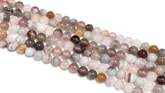 Fil de Perles Rondes Agate Botswana A 6 mm