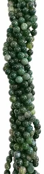 Perles Rondes sur Fil Agate Mousse A 10mm