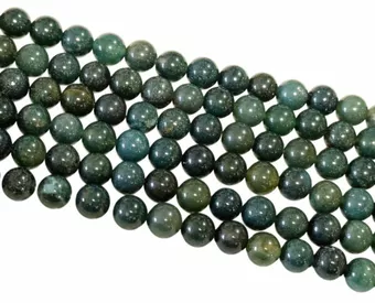 Perles Rondes sur Fil Agate Mousse A 6mm