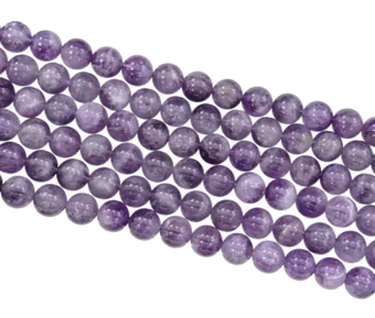 Fil de Perles Rondes Améthyste AB 10 mm