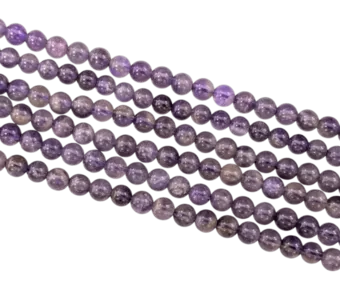 Perles Rondes sur Fil Améthyste AB 4mm