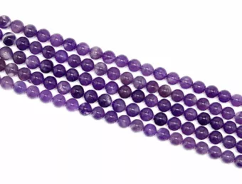 Fil de Perles Rondes Améthyste A 6 mm