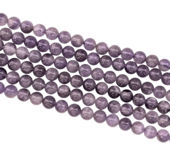 Perles Rondes sur Fil Améthyste AB 7.5-8.5mm
