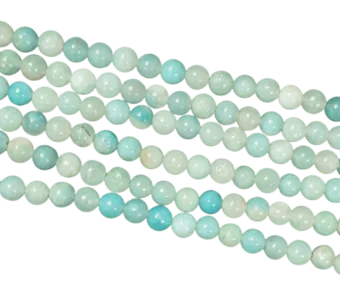 Perles Rondes sur Fil Amazonite Brésil A 4mm