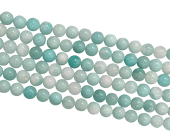 Perles Rondes sur Fil Amazonite Brésil A 8-9mm