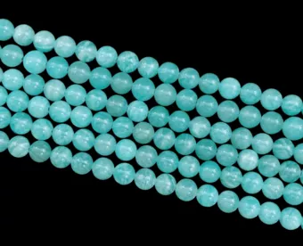 Perles Rondes sur Fil Amazonite États-Unis AA+ 6mm