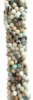Fil de Perles Rondes Amazonite Multicolore A 8 mm