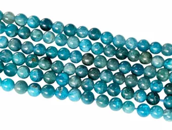 Perles Rondes sur Fil Apatite Bleue A+ 5.5mm