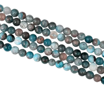 Apatite Bleue perles 5.5-6mm sur fil 40cm