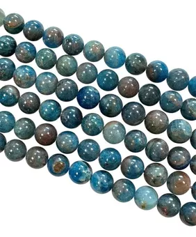 Apatite Bleue perles 8mm sur fil 40cm