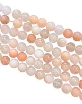 Perles Rondes sur Fil Aventurine Pêche A 8mm