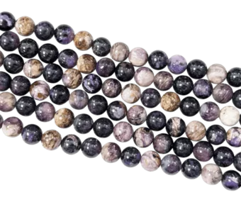 Perles Rondes sur Fil Charoïte A 7-8mm