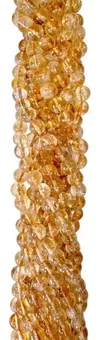 Perles Rondes sur Fil Citrine Chauffée AA 8-9mm
