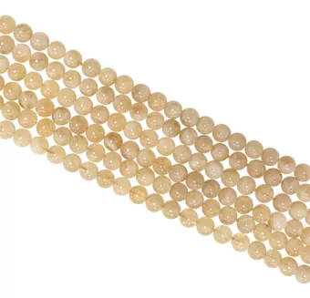 Perles Rondes sur Fil Citrine Naturelle AB 6mm
