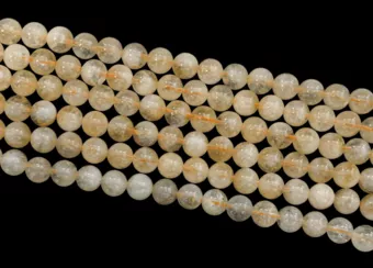 Perles Rondes sur Fil Citrine Naturelle AB 8-9mm
