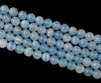 Calcite Bleue AAA perles 8.5mm sur fil 40cm