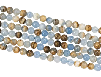 Calcite Bleue Mix AA 6-7mm sur fil 40cm
