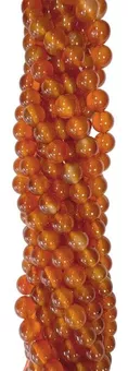 Perles Rondes sur Fil Cornaline A 10mm