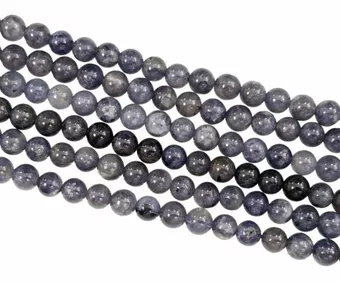 Cordiérite Lolite A perles 5-6mm sur fil 40cm