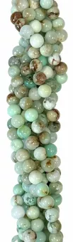 Perles Rondes sur Fil Chrysoprase A 8-9mm