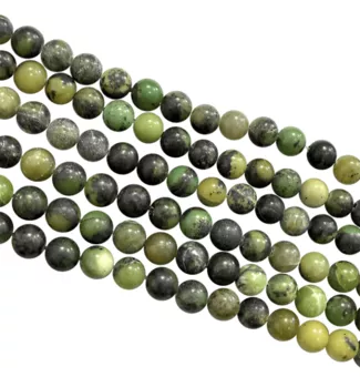 Chrysoprase Citron perles 8mm sur fil 40cm