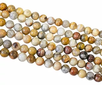 Perles Rondes sur Fil Agate Crazy Lace A 6mm