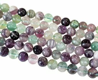 Fluorite A+ perles 10mm sur fil 40cm