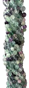 Fil de Perles Rondes Fluorite A 6 mm