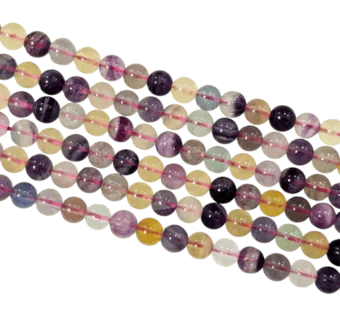 Perles Rondes sur Fil Fluorite AA 6-7 mm