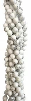 Perles Rondes sur Fil Howlite A 8mm