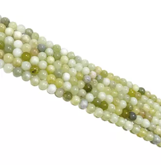 Perles Rondes sur Fil Jade de Chine A 6 mm
