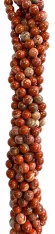 Perles Rondes sur Fil Jaspe Rouge AB 10mm