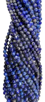 Perles Rondes sur Fil Lapis Lazuli A 6-7mm