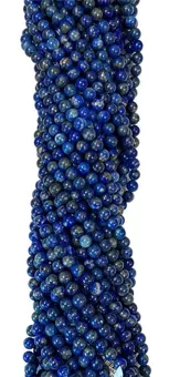 Perles Rondes sur Fil Lapis Lazuli AA 6-7mm