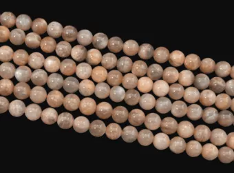 Pierre de Lune Noire AA perles 6mm sur fil 40cm