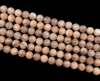 Pierre de Lune Noire AA perles 8mm sur fil 40cm