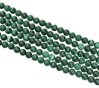 Malachite A perles 7-8mm sur fil 40cm