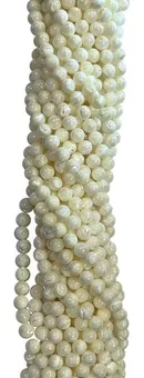 Fil de Perles Rondes Nacre Blanche A 8 mm