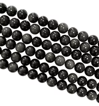 Perles Rondes sur Fil Obsidienne Œil Céleste Rainbow AA 6-7mm