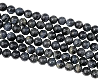 Fil de Perles Rondes Oeil de Faucon AA 10 mm